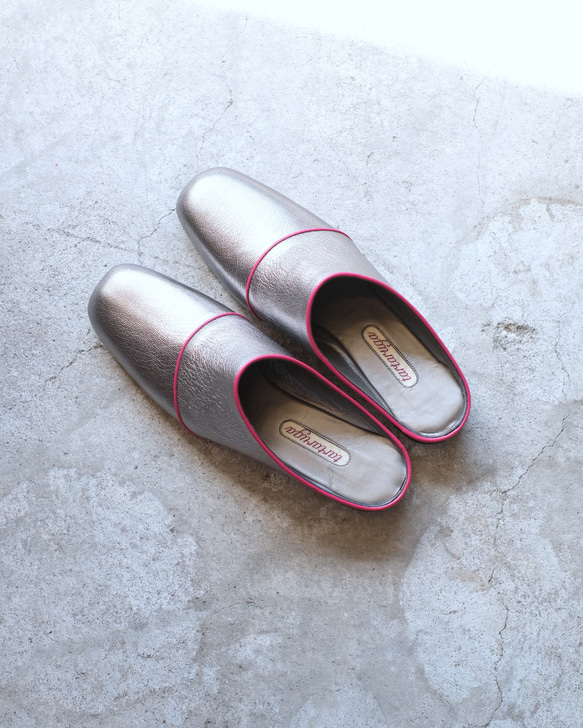 【limited color】ルームシューズ  -silver×pink-  size23-23.5 3枚目の画像