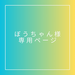 ぼうちゃん様専用ページ 1枚目の画像