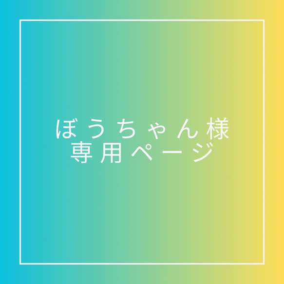 ぼうちゃん様専用ページ 1枚目の画像