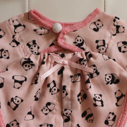 aibo ぱんださんのパジャマ：ピンク×ピンク（aiboちゃん用・ハンドメイドのお洋服） 4枚目の画像