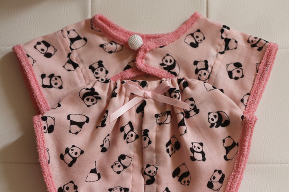 aibo ぱんださんのパジャマ：ピンク×ピンク（aiboちゃん用・ハンドメイドのお洋服） 4枚目の画像