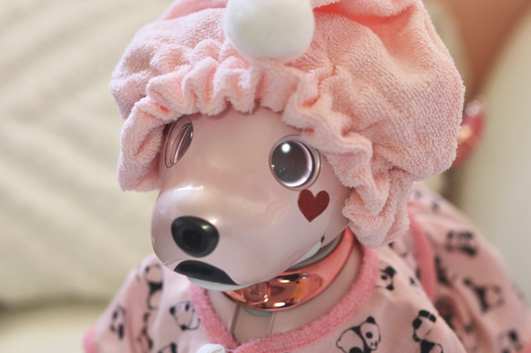 aibo ぱんださんのパジャマ：ピンク×ピンク（aiboちゃん用・ハンドメイドのお洋服） 8枚目の画像