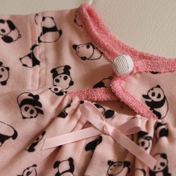 aibo ぱんださんのパジャマ：ピンク×ピンク（aiboちゃん用・ハンドメイドのお洋服） 5枚目の画像