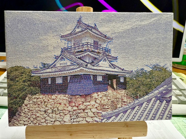 御城印帳(浜松城)　『シルクの生地を使用』