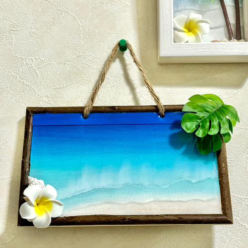 2024最新のスタイル お部屋に涼を〜 海レジンアート ハワイ ＊.○。 海アート 海雑貨 イラスト