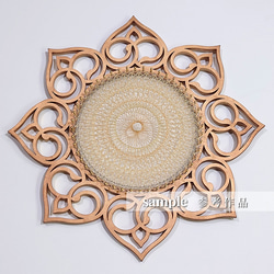 糸掛け曼荼羅（ストリングアート） フレーム 土台 ベース【ロータス】64ピン HND00016 7枚目の画像