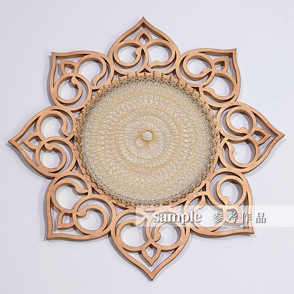 糸掛け曼荼羅（ストリングアート） フレーム 土台 ベース【ロータス】64ピン HND00016 7枚目の画像