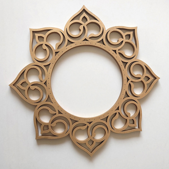 糸掛け曼荼羅（ストリングアート） フレーム 土台 ベース【ロータス】64ピン HND00016 2枚目の画像