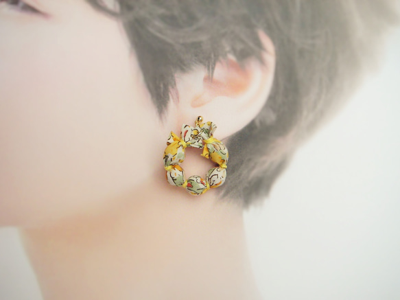 【受注生産】wrapping  pierce ＊ pastel flower 5枚目の画像