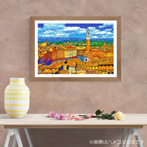 シエナ風景画　シエナの街並み /100 シエナ風景画 シエナの街並み /100 シエナ風景画 シエナの街並み