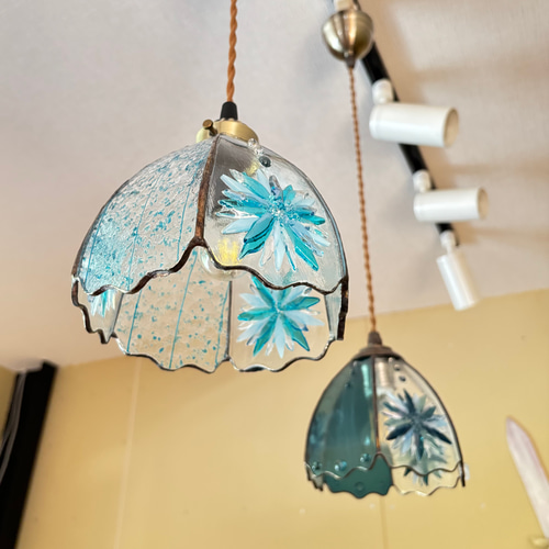 フュージングガラスのクリアなランプ シーリングライト吊り下げ型