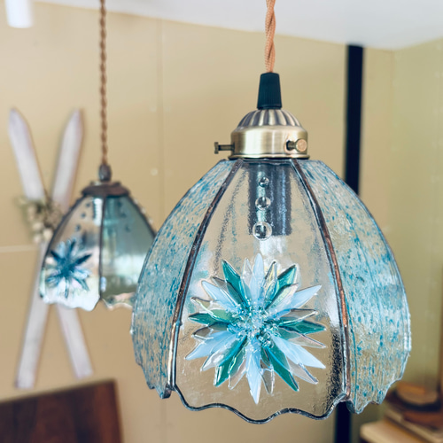 フュージングガラスのクリアなランプ シーリングライト吊り下げ型