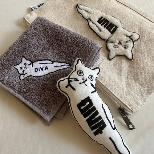 ネコグッズ 名前入れ タオルハンカチ 今治 タオル ミニタオル ハンカチ