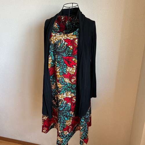 アフリカン Aラインワンピース♪ アフリカン アフリカプリント