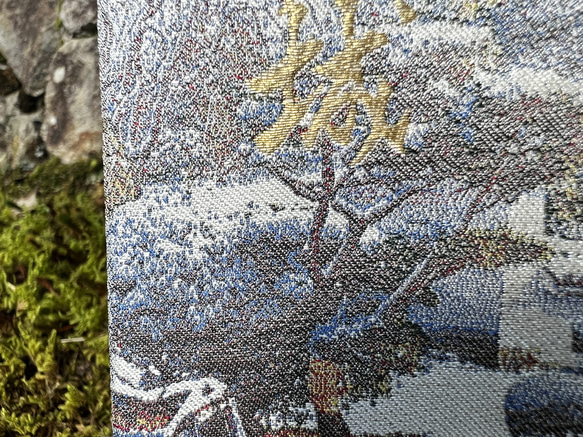 御城印帳(姫路城)　雪化粧(金糸使用)　『シルクの生地を使用』 4枚目の画像