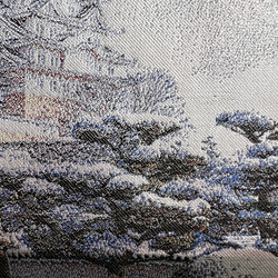 御城印帳(姫路城)　雪化粧(金糸使用)　『シルクの生地を使用』 3枚目の画像