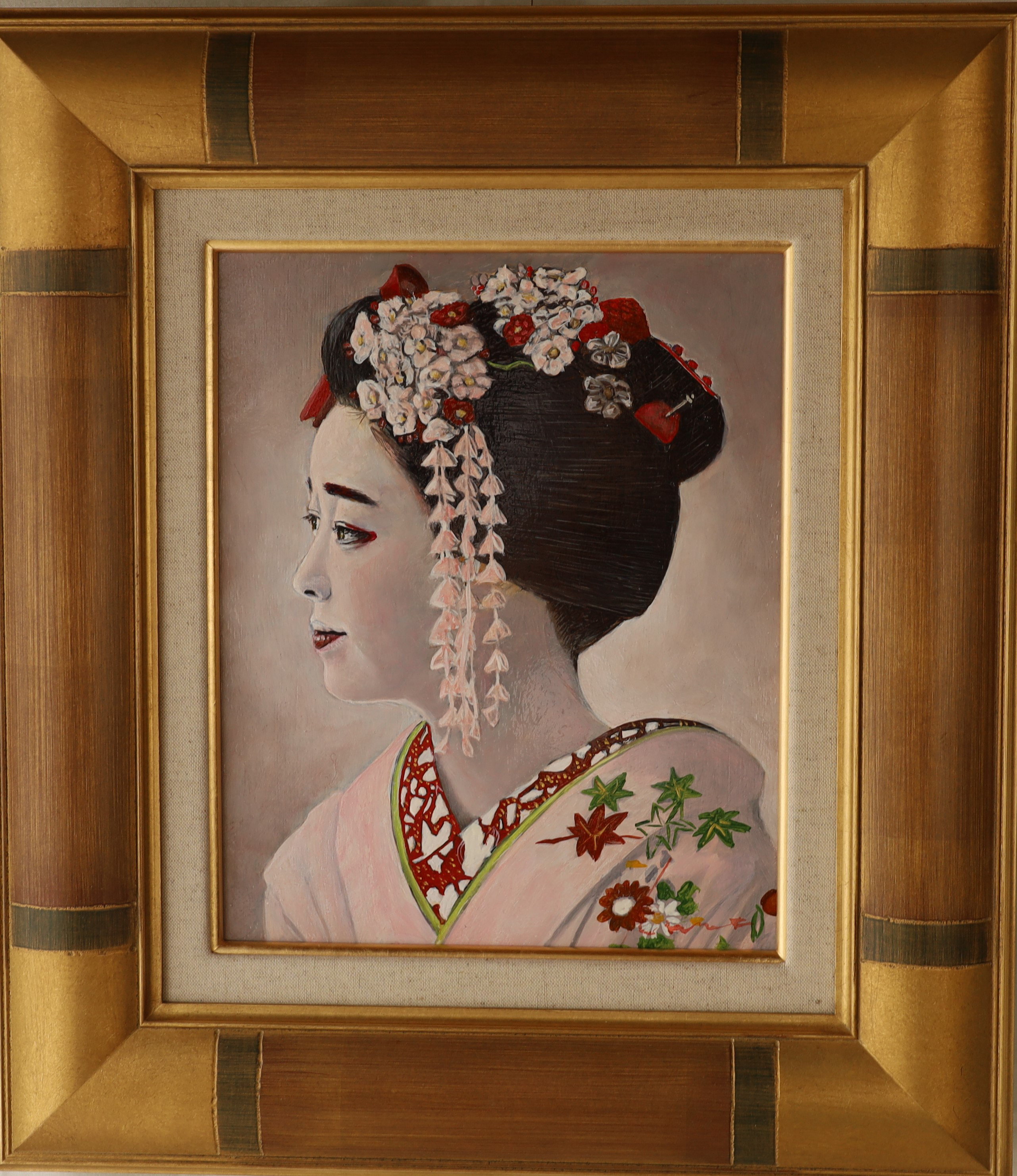 開運絵画　❀アクリルＡ4size額付き絵画❀華 華香 ※油彩画「油絵+板パネル」 絵画 風童子 通販 16338347