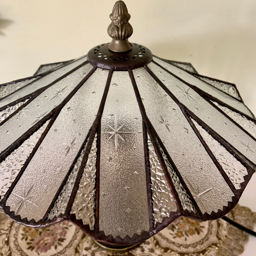 昭和レトロフリル型ガラスランプシェード