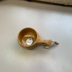ククサ 木製マグカップ １点モノ 天然無垢のブナ/ビーチ材 内面合成漆仕上 フィンランド his-001-0 10枚目の画像