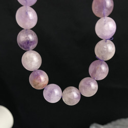 天然石　Lavender moon quartz クオーツ　ブレスレット11⁺㎜　 1枚目の画像