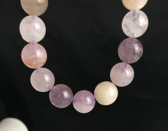 天然石　Lavender moon quartz クオーツ　ブレスレット11⁺㎜　 2枚目の画像