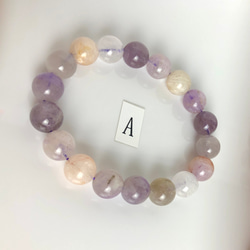 天然石　Lavender moon quartz クオーツ　ブレスレット11⁺㎜　 6枚目の画像