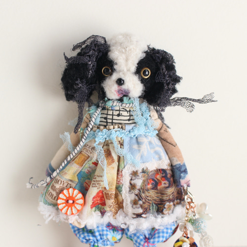 狆のミニぬいぐるみ 13cm バックチャーム付き moda USAデザイン 狆のミニぬいぐるみ 13cm バックチャーム付き moda USAデザイン
