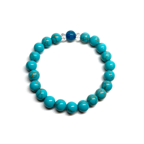 アパタイト&ターコイズ ブレスレット /パワーブレス ストーンブレス