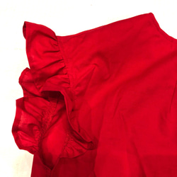 heartさまご注文ページ。サラサラコットンでスカート屋さんの夏に涼しいフリフリブラウス♪オフホワイト 6枚目の画像