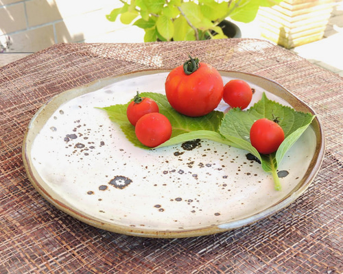 大皿プレート「食材を生かすお皿」陶器 板作り 大皿 Chao chao