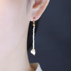 克氏珍珠和小淡水珍珠耳環 [14kgf] ・耳環 (#1046・#1047) 第2張的照片