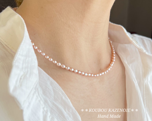【美品】ocean creations パールネックレス　14kgf 14KGF☆真珠とコットンパール☆ネックレス ネックレス
