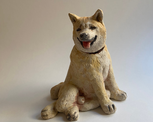 陶土製 人間と犬の顔の彫刻 item_20250429_172814_487_L.jpg