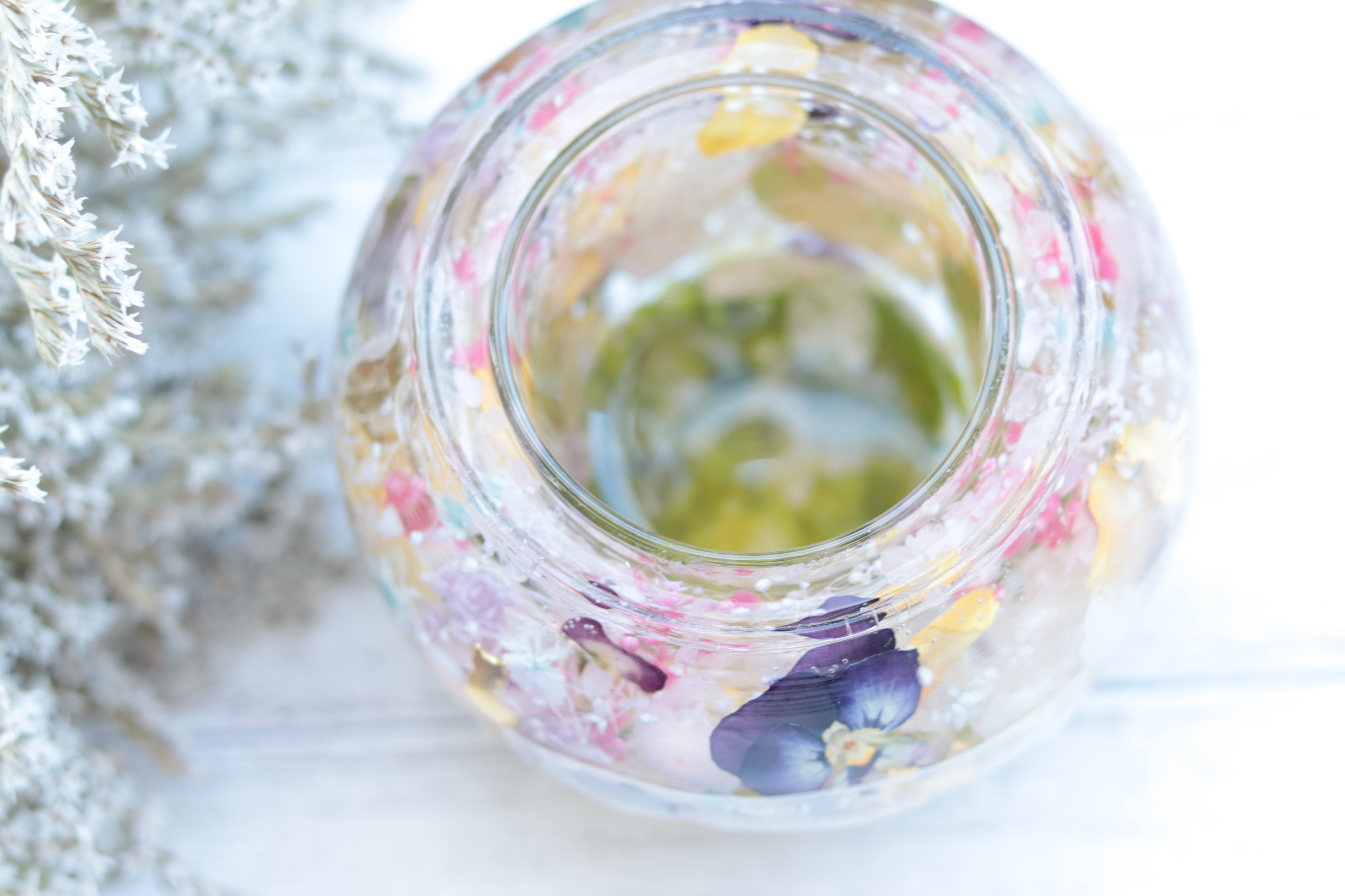 【選べるラベル】猫のお散歩～ローズクォーツ～キャンドルホルダー＊母の日・就職・結婚・誕生日・誕生石