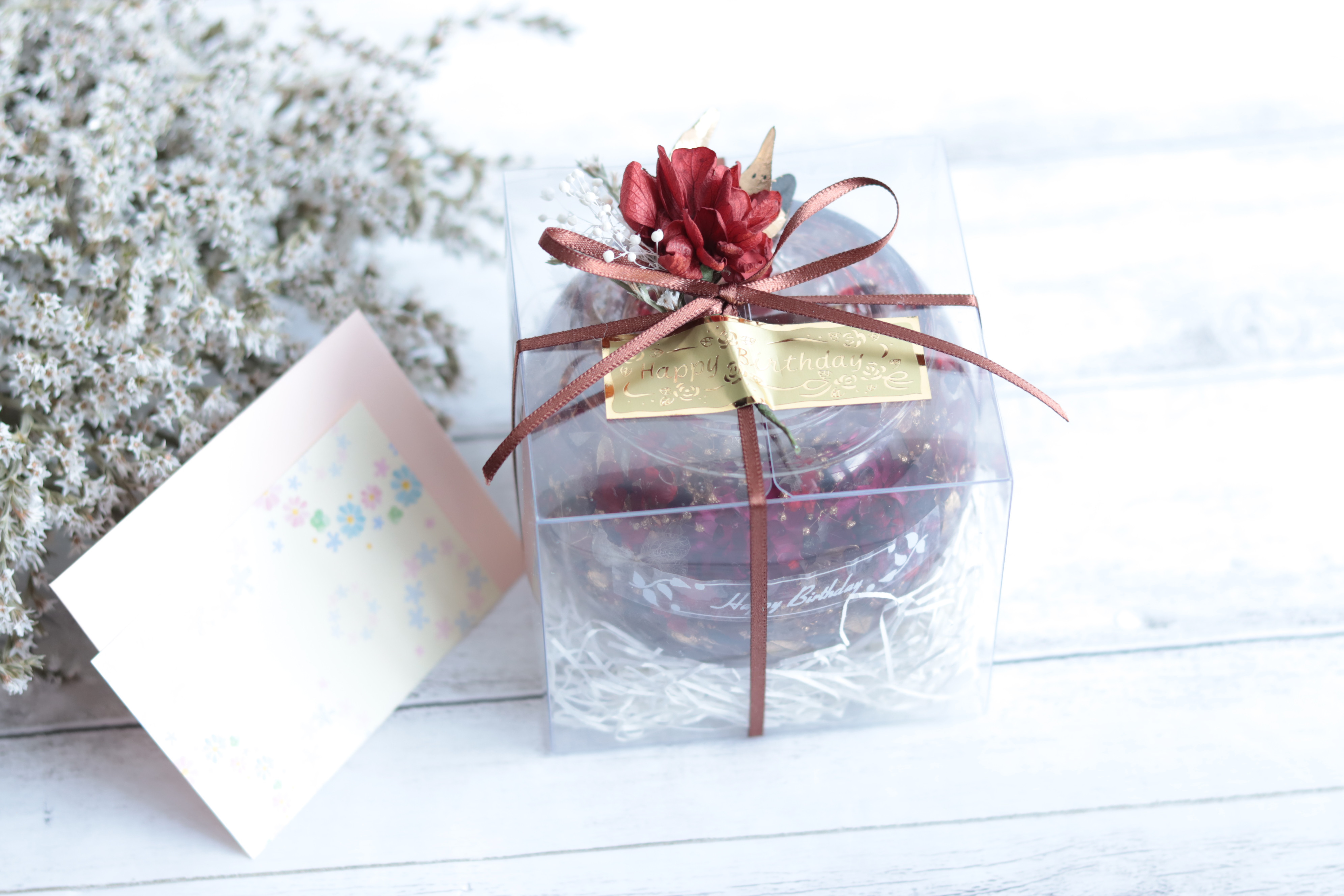 【選べるラベル】猫のお散歩～ローズクォーツ～キャンドルホルダー＊母の日・就職・結婚・誕生日・誕生石