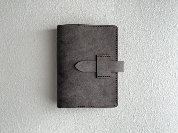 ミニ6 システム手帳カバー / イタリアンレザー / グレー / ミニ6穴