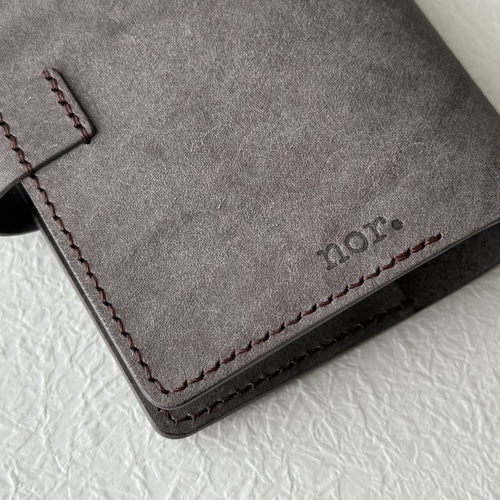 ミニ6 システム手帳カバー / イタリアンレザー / グレー / ミニ6穴