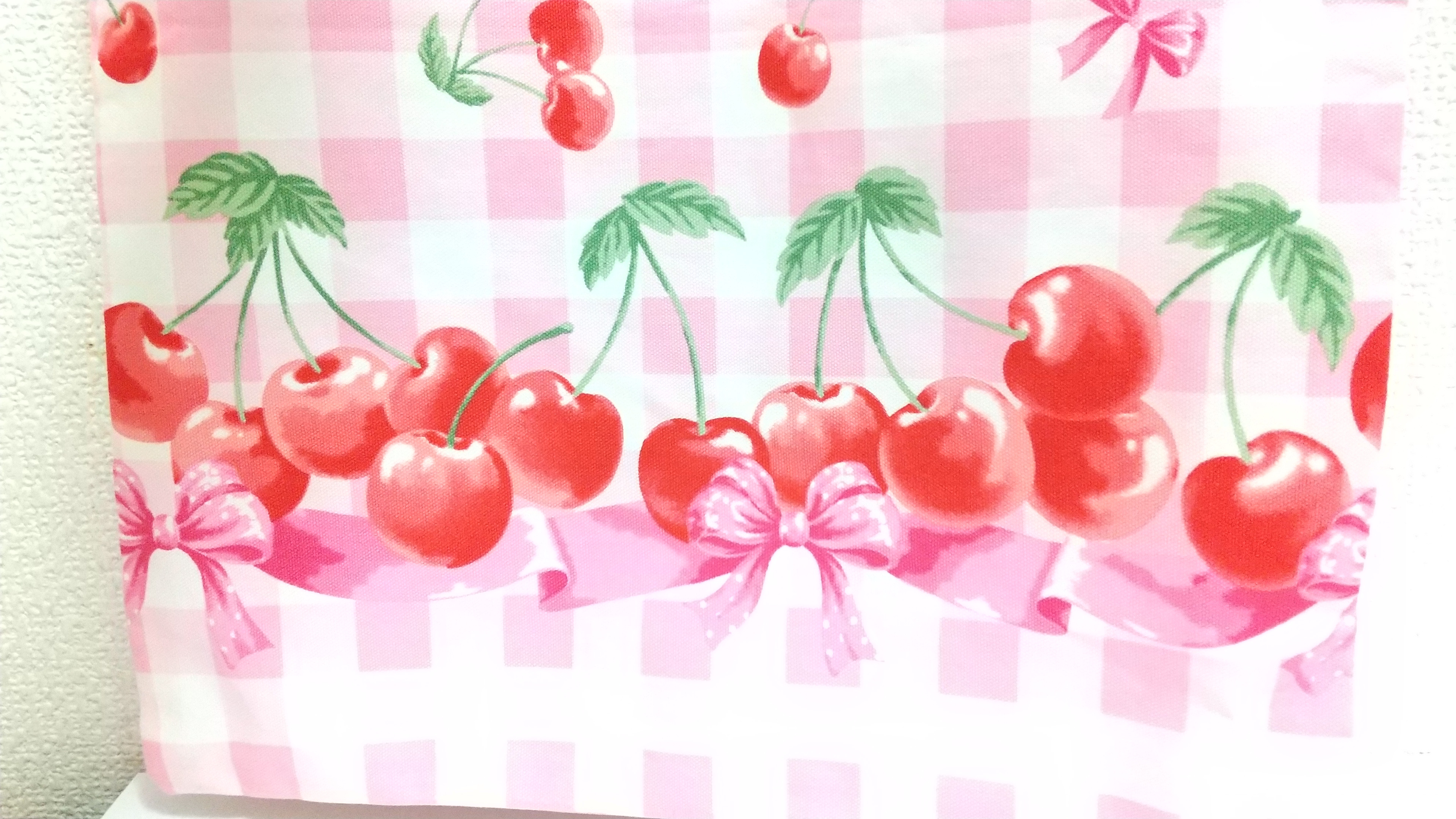 さくらんぼ×ピンク お着替え袋 体操服袋 ナップサック 女の子