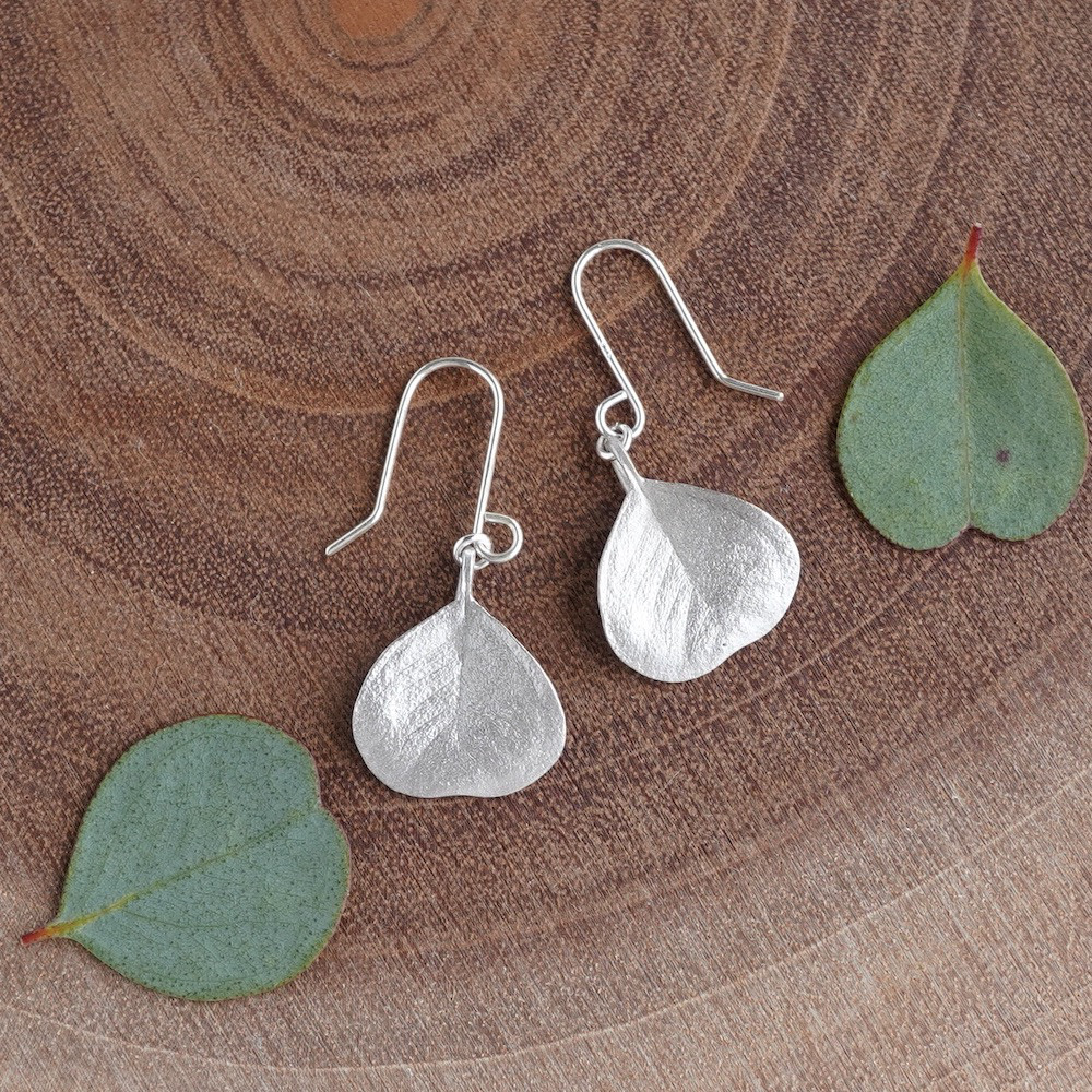 Eucalyptus small leaf earrings EP074SV