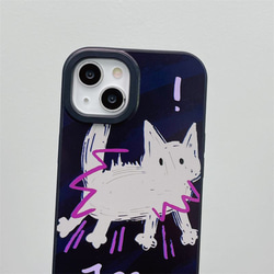 スマホケース ショルダー 猫iPhoneケース スマホポシェット スマホショルダー ストラップ付 スマホリング 5枚目の画像