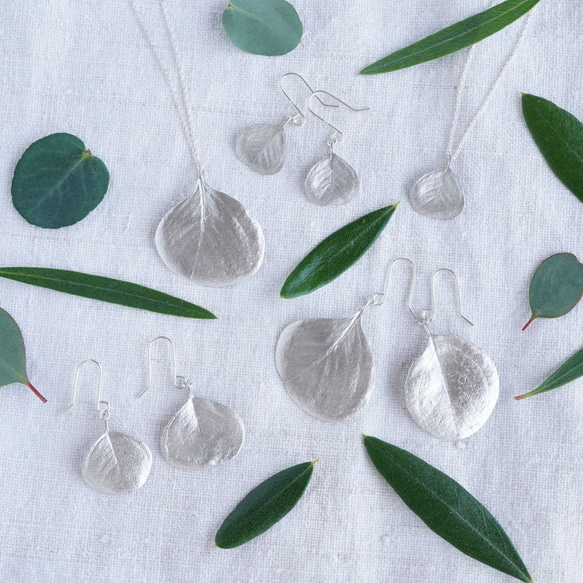 Eucalyptus small leaf necklace [P099SV] 4枚目の画像