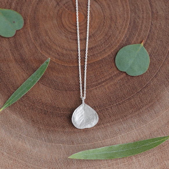 Eucalyptus small leaf necklace [P099SV] 1枚目の画像