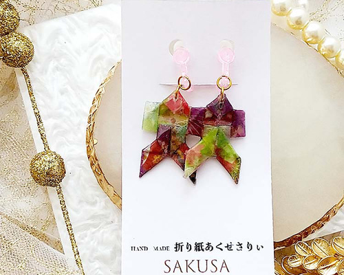 ✨真っ直ぐ✨　　イヤリング価格となっております オニキス付き オペラ チュール イエローゴールド イヤリング・ピアス