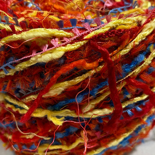 オリジナル引き揃え糸 5m レッド/変わり糸 ファンシーヤーン 093