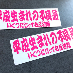 平成生まれの不良品 反抗期 ステッカー お得2枚セット 【カラー選択可】 トラック デコトラ 送料無料♪ 5枚目の画像