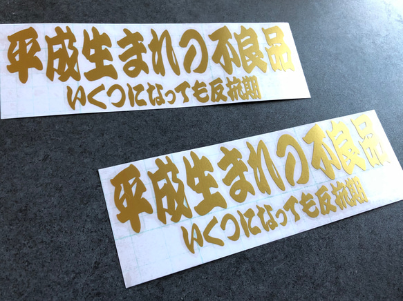 平成生まれの不良品 反抗期 ステッカー ミニサイズ お得2枚セット 【カラー選択可】 トラック デコトラ 送料無料♪ 6枚目の画像