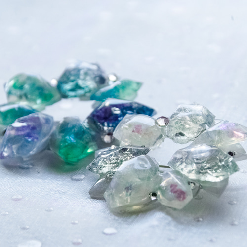 石の花 ブローチ-クリスタル- 鉱石風 ブローチ shimmer 通販 16341141