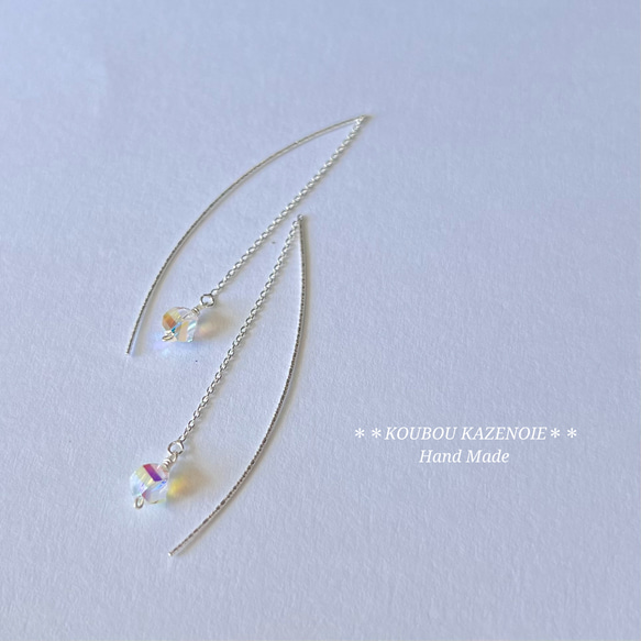 ◆silver925 & Swarovski◆ American Pierce 5枚目の画像