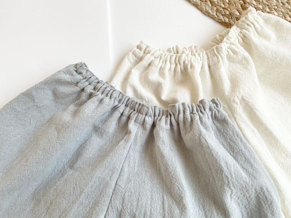 kids// cottonlinen set up セーラーカラーシャツ、ハーフパンツ 4枚目の画像