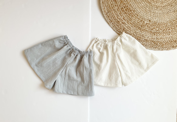 kids// cottonlinen set up セーラーカラーシャツ、ハーフパンツ 3枚目の画像